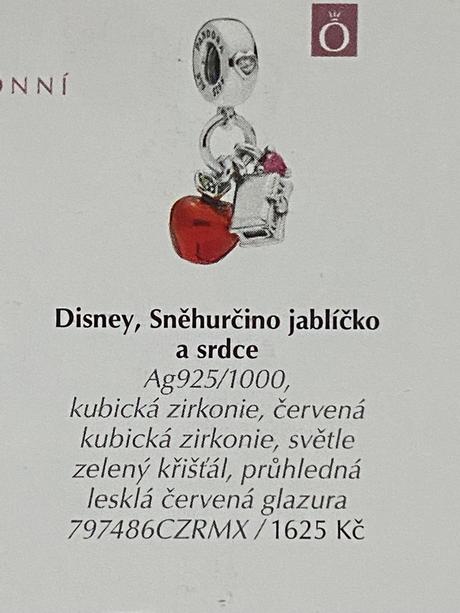 Pandora disney koralky, pandora