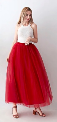 Dlha tylova sukna tutu aj ako spolocenska, 34 - xs