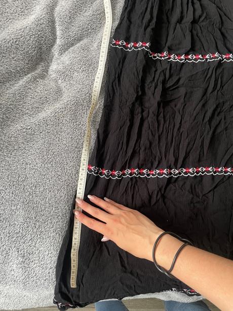 Čierne letné šaty viazanie okolo krku, m