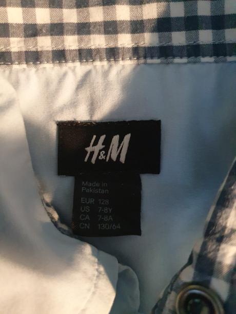 Športová tenká bavlnená košeľa, h&m,128