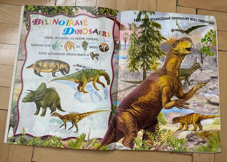 Spoznávame dinosaurov s obrázkami a samolepkami,