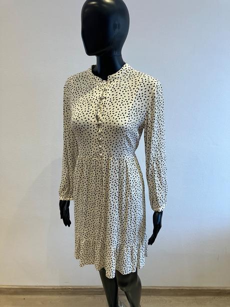 Dámske vzorované šaty maslovo čierne mango (m), mango,m