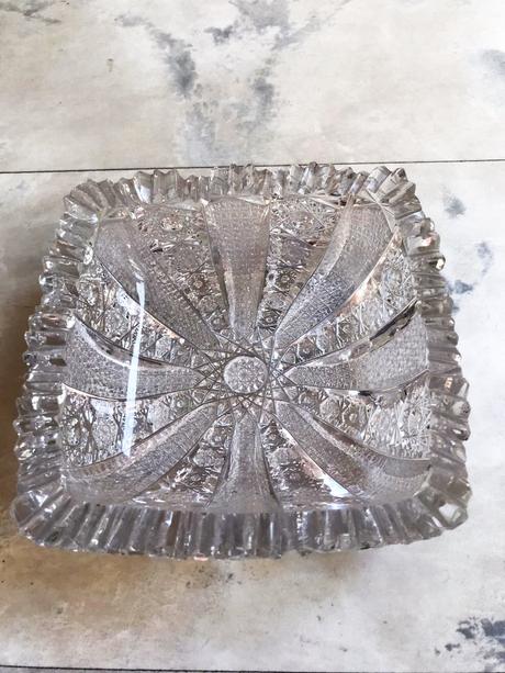 Kryštálový popolník bohemia crystal, 