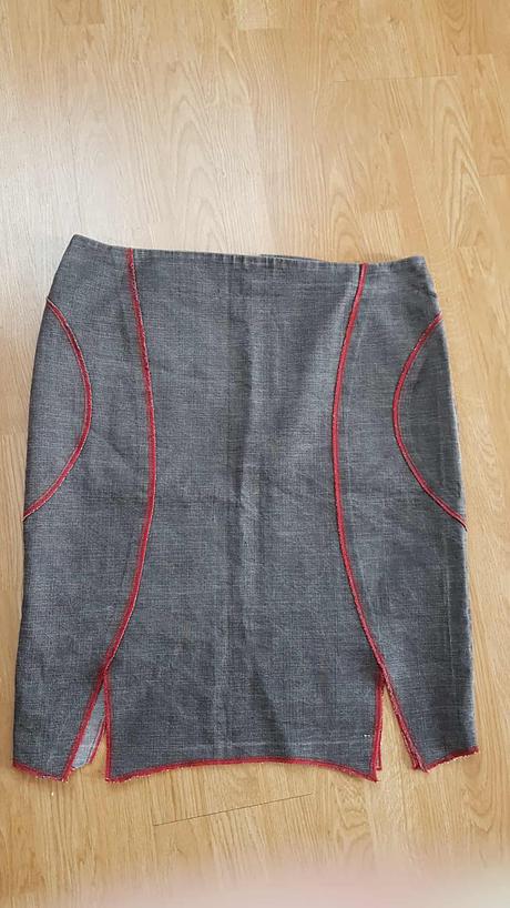 Šedá rifľová sukňa v. 44, 44