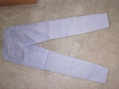 Pásikavé stretchové nohavice, sinsay,38