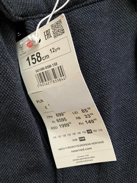 Nohavice, reserved,158