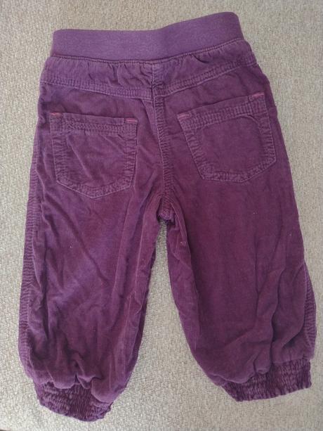 Teplé menčestrové nohavice, marks & spencer,80