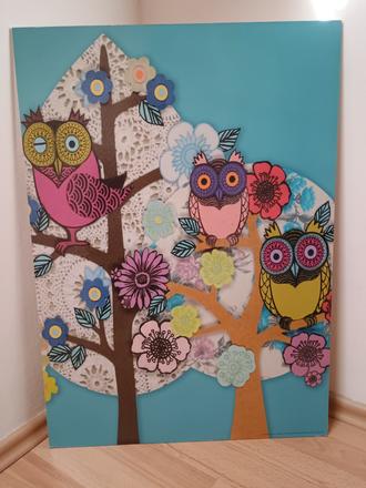 Obraz ikea sovičky, 