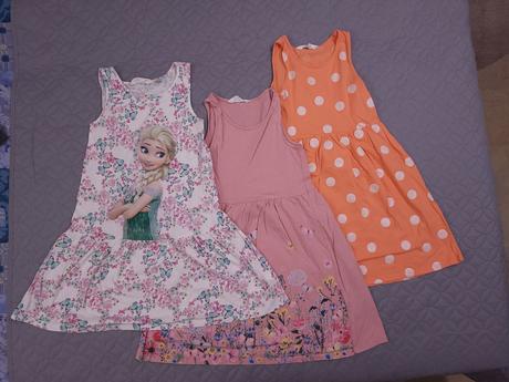 H&m 3 ks letne saty (cena spolu), h&m,140