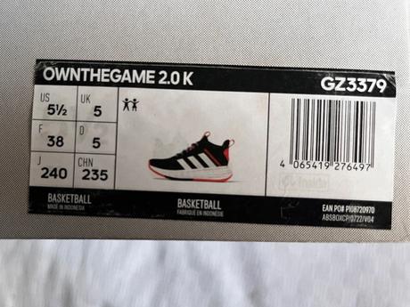 Basketbalové topánky, adidas,38