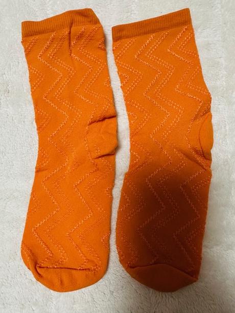 Oranžové silónové ponožky so vzorom bepon, 38 / 39