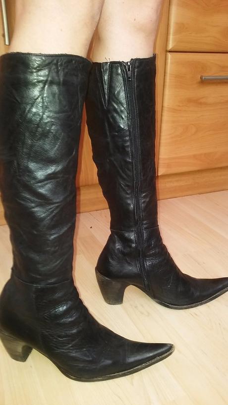 Vysoke kožené čižmy, 38