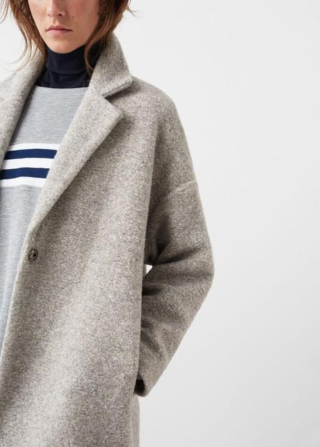 Mango prechodný kabát s padnutými ramenami xs, mango,xs