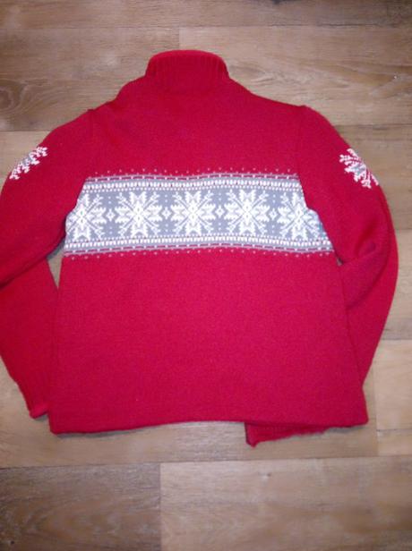 Vlnena tepla bunda znackova norway m/l norsky vzor, l