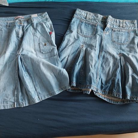 Dámske riflove sukne, l