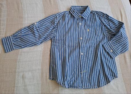 Pásikatá košeľa, blue base,116