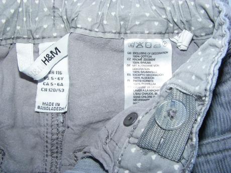 Nohavice zn. h&m - 110/116, h&m,116