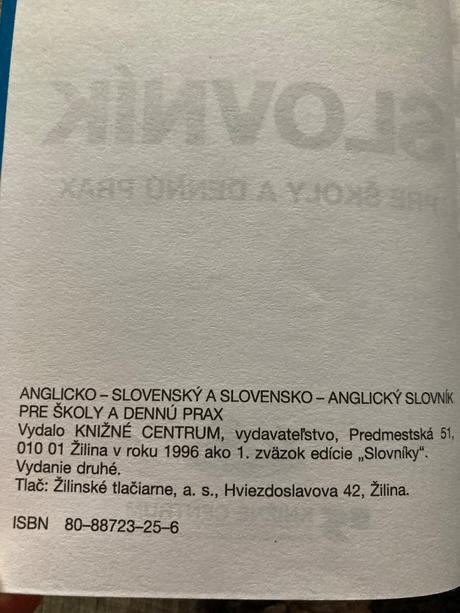 Anglicko slovenský slovník pre školy a dennú prax,