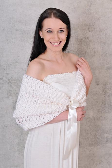 Romantický svadobný pléd so stuhou, 