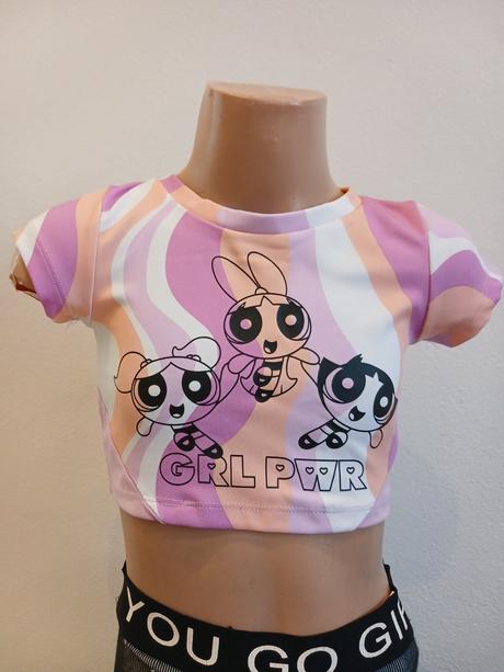 Dievčenský crop top powerpuff girls (116), 116