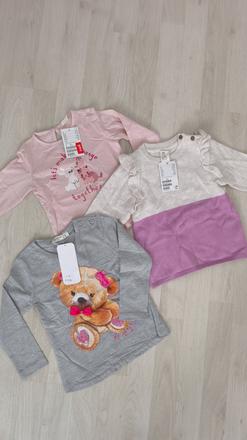 Dievčenské tričká a sveter 80, h&m,80