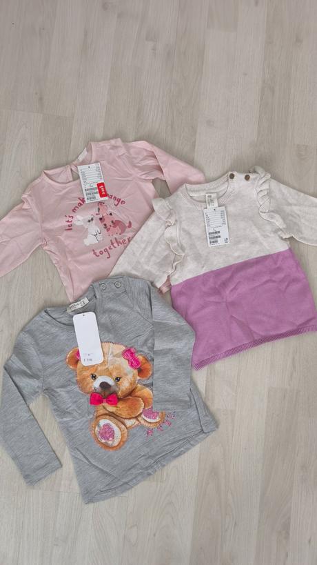 Dievčenské tričká a sveter 80, h&m,80
