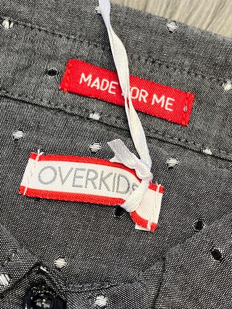 Chlapčenská košeľa vzorovaná sivá overkids (122), 122