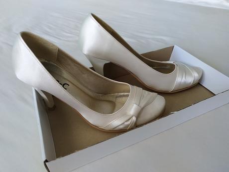 Saténové svadobné lodičky veľkosť 37, 37