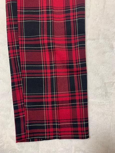 Červené kockované nohavice zn. gaudi jeans orig., gaudi,l / m