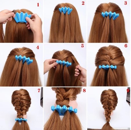 Pomôcka na pletenie vrkoča,