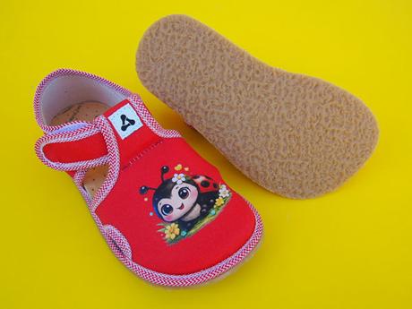Detské barefoot papučky antal ladybug, 24 - 30