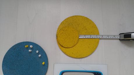 Rámik a jedinečné kruhové dekoračné korkové násten,