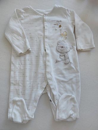 Pyzamko s mackom a napismi, mothercare,68