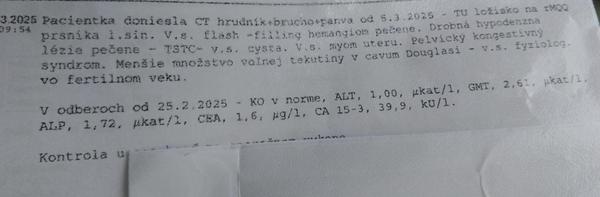 Pomoc s pochopením výsledkov z CT vyšetrenia