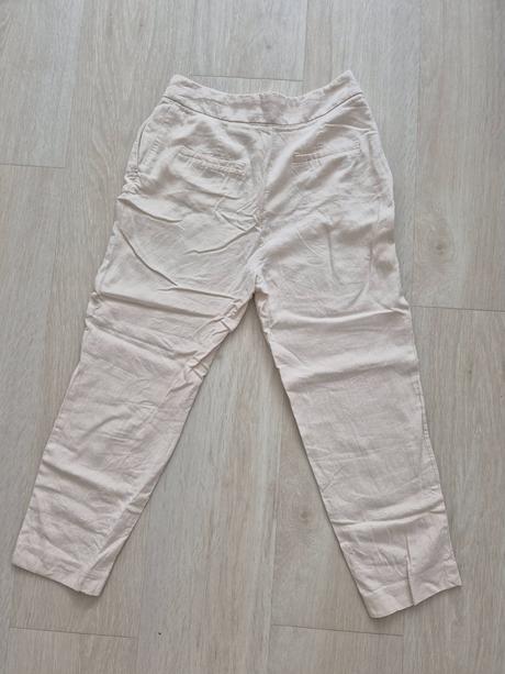 Nohavice zo zmesi lanu, h&m,38