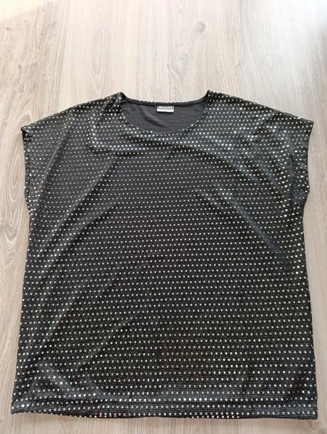 Dámske čierne trblietavé tričko, pepco,xxl