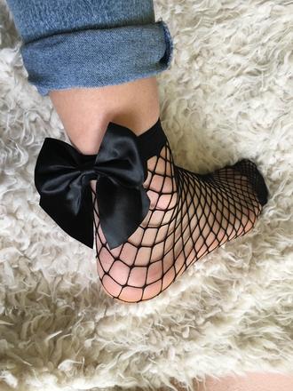 Dierkovane ponožky s mašľou, 34