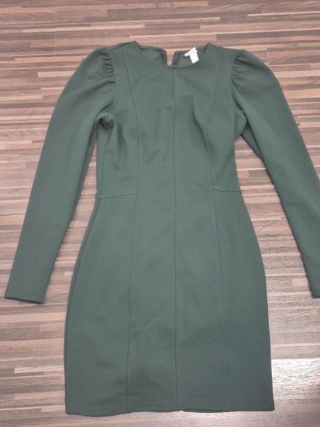 Hm zelené šaty, h&m,s