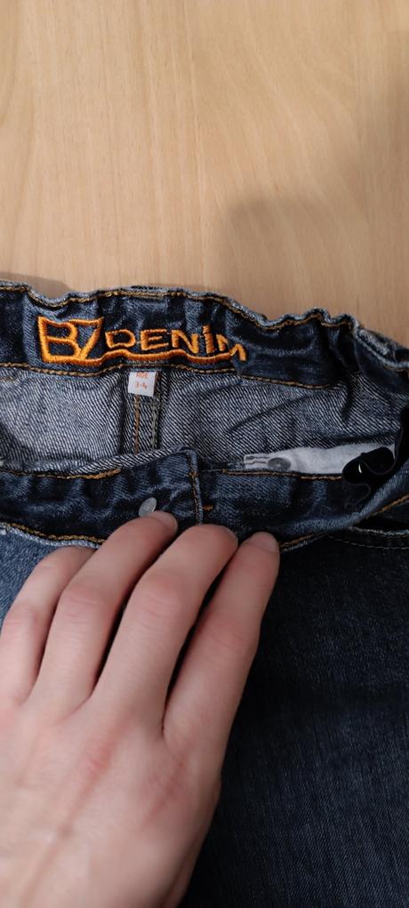 Riflové kraťasy, denim,104