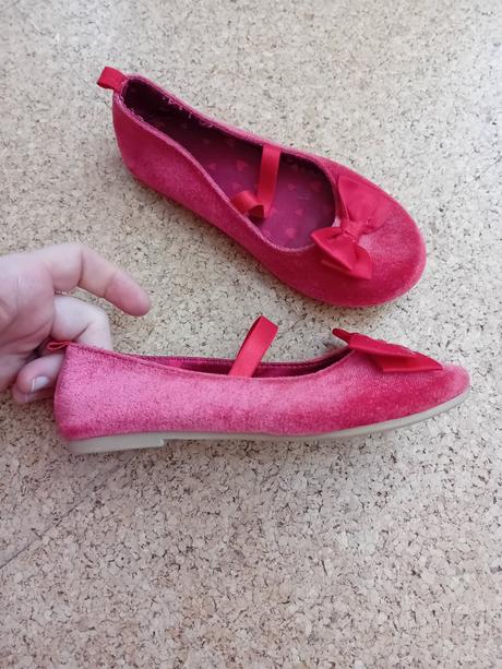 Červené črievičky/balerínky, h&m,28