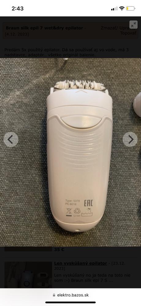 Epilator braun silk epil 7 wet&dry epilator -, 