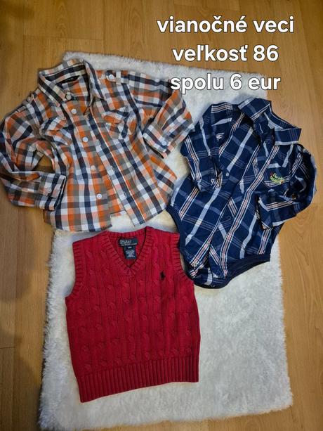 Vianočné košieľky a vesta,