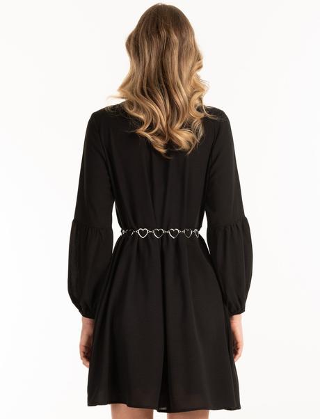 Gate čierne šaty s balónovými rukávmi, gate,34 / 36 / s / xs