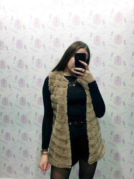 Kožušinová vestička s, s