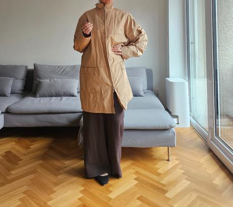 Ľahká bunda predĺžená balonak na prechodné obdobie, zara,52
