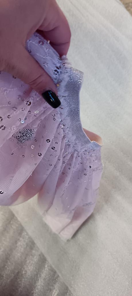 Ružová trblietavá suknička, 128