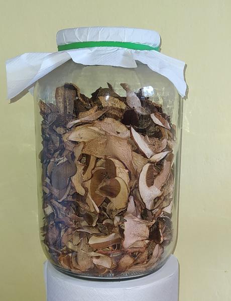 Sušené huby, hríby,