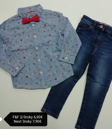 Vianočná košeľa s motýlikom, f&f,98