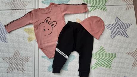 Set body + teplaky + čiapka, koala baby,86