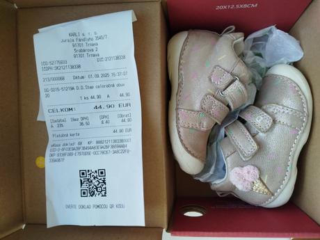 Dievčenské prechodné celoročné topánky d.d.step, d.d.step,20